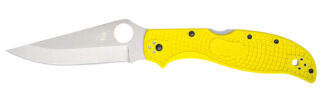 Spyderco Stretch 2 XL Lightweight Folding Knife, 3.95 in H2 Steel Blade, Yellow FRN Handle