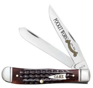 Case 55231 Pocket Worn Trapper Mini Folding Knife, 2.75 in Tru-Sharp SS Clip Point/Spey