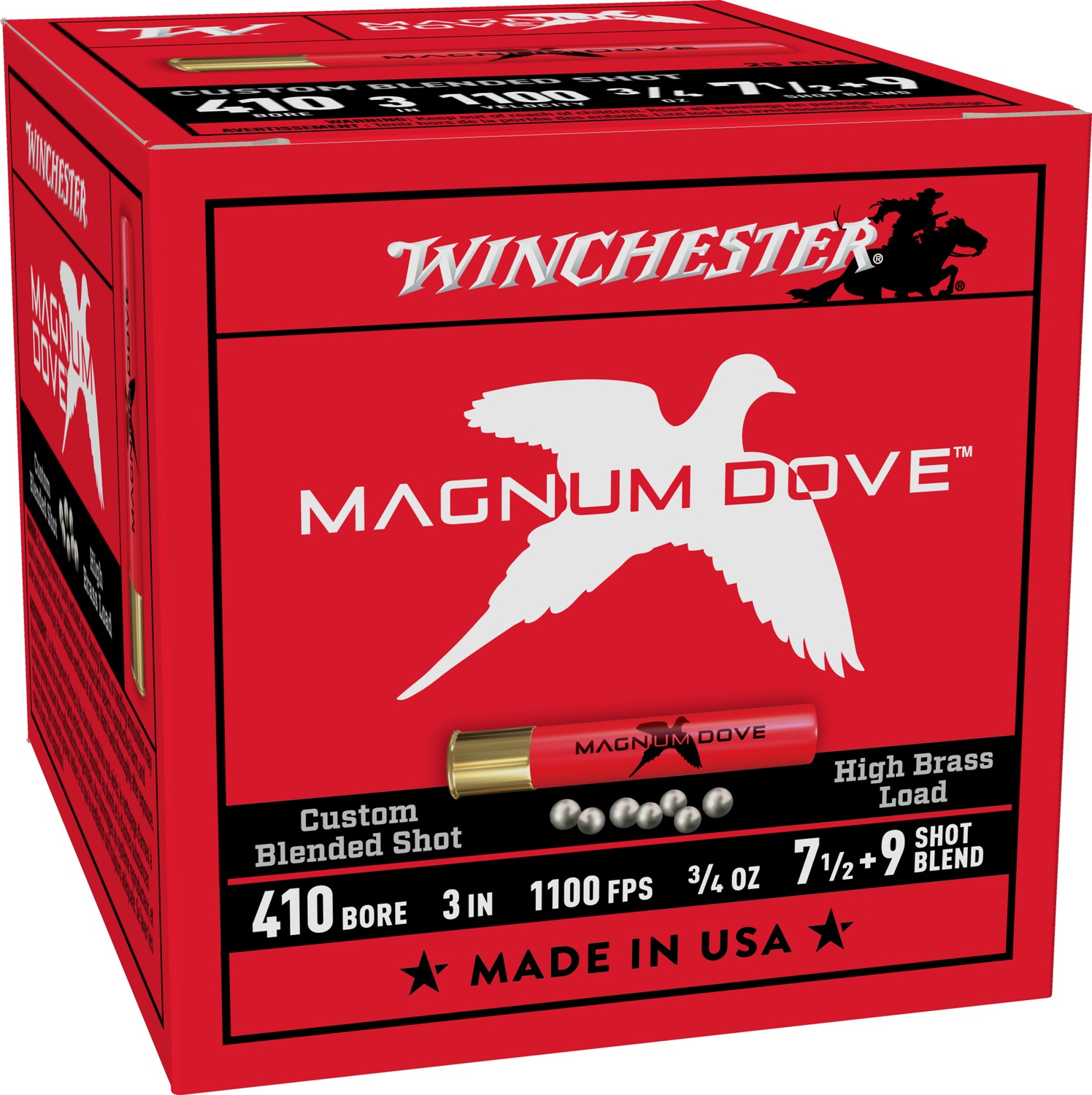 Winchester Magnum Dove .410 Bore 3in #7.5/#9 25-Round Box