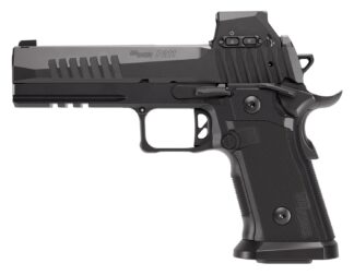 Sig Sauer 211F9GT5RXSL P211 GT5 w/Optic Full Size 9mm Luger 21+1 5" Black Barrel, Black Nitron Stainless Steel Serrated w/Optic Slide & Frame w/Beavertail & Picatinny Rail, G10 Grip Panels, Sig ROMEO-