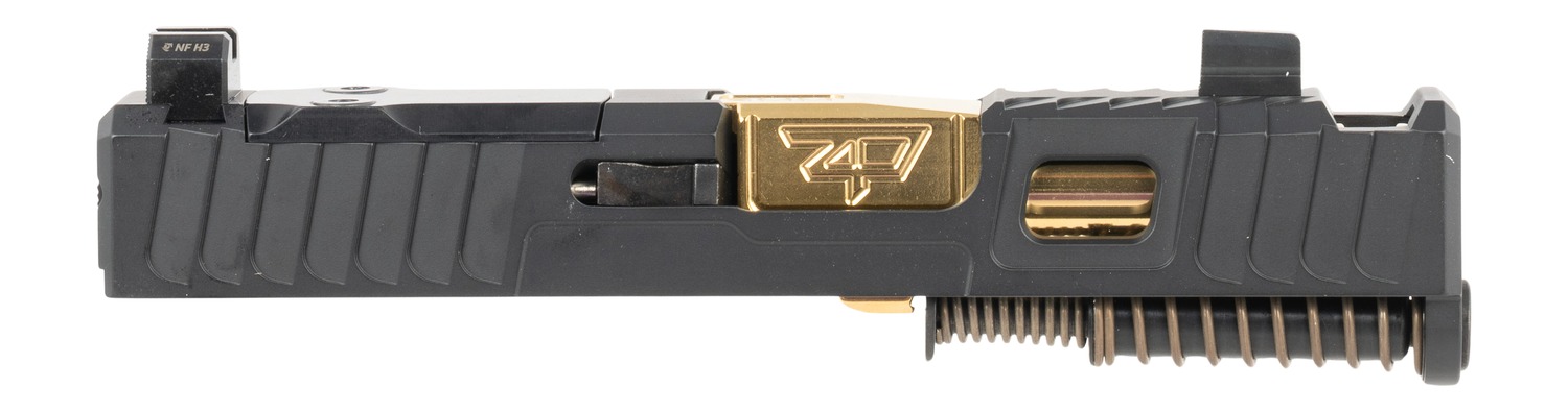 ZAFFIRI PRECISION IBS Complete Slide for GLOCK 43X, Black/Gold, RMR Optic Cut