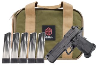 ALPHA FOXTROT AF1911 Romulus Promo 9mm Semi-Auto 3.5 in 20+1 Black DLC Threaded Compensated