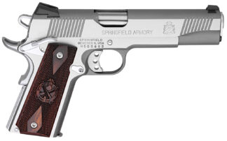 Springfield Armory 1911 Loaded Single Action .45 ACP, 5" Match Grade Barrel, 7+1, Stainless, Cocobolo Grips