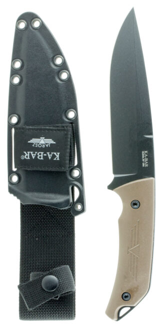 Ka-Bar Jarosz Turok 6.25in Fixed Clip Point Knife with Celcon Sheath, 1095 Cro-Van Blade
