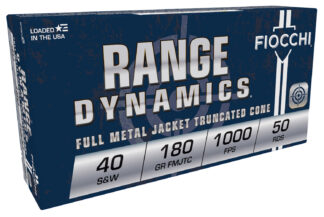 Fiocchi Range Dynamics 40 S&W 180 gr FMJ Truncated Cone Ammo