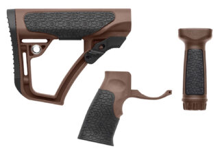 Daniel Defense Collapsible Buttstock Pistol Grip and Vertical Foregrip AR-15 Mil Spec+ Brown