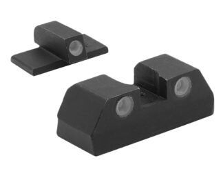 Meprolight 151203101 Tru-Dot Green Tritium White Outline Front/Rear Night Sight Set