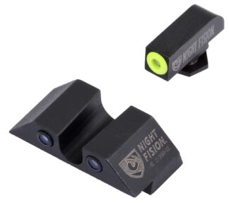Night Fision GLK003007YGZ Tritium Night Sights For Glock Green Tritium Yellow Outline Front Sight- Green Tritium Black Outline Rear Sight Glock 42/43/43X