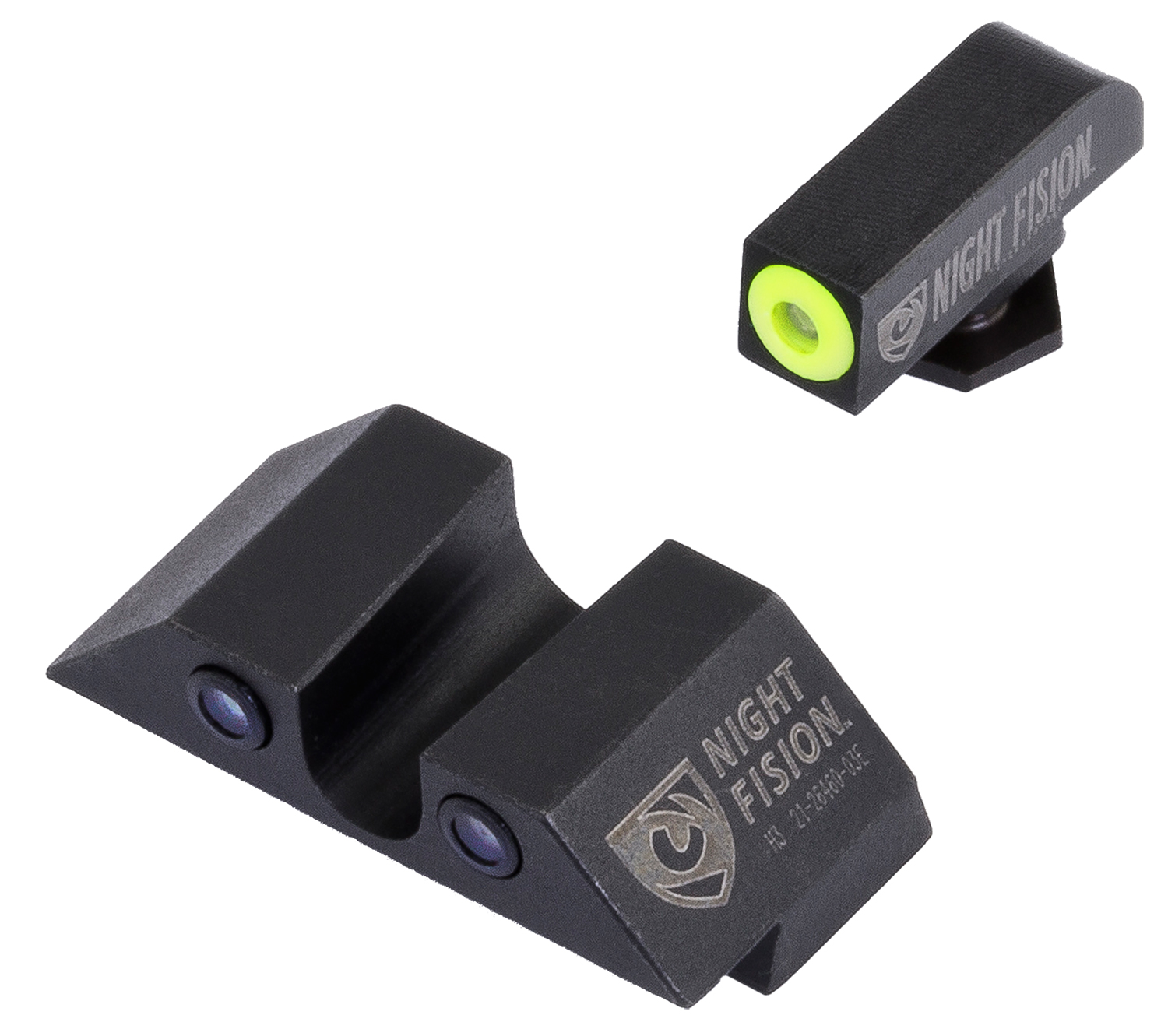 Night Fision GLK-003-007-YGZG Perfect Dot Tritium Night Sights Front/Rear Set for Glock 42/43/43X