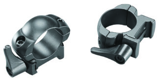 Weaver Lever-Lok Top Mount Scope Ring, 1 in, Medium, Matte Black