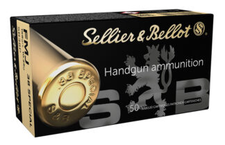Sellier & Bellot SB38P .38 Special 158 gr Full Metal Jacket, 50 Rounds