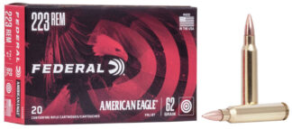 Federal American Eagle .223 Rem 62 gr FMJ 20 Rounds Per Box