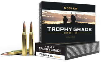 Nosler Trophy Grade .25-06 Remington 100 gr Partition Spitzer 20 Rounds