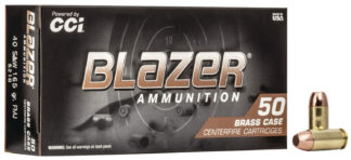 CCI Blazer Brass .40 S&W 165 Grain FMJ, 50 Rounds