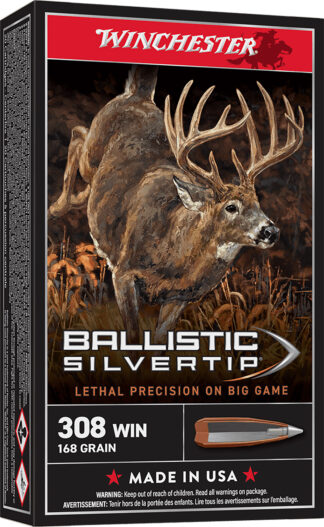 Winchester Ballistic Silvertip .308 Win 168gr Polymer Tip 20-Round Box