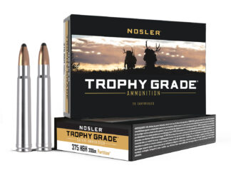 Nosler Trophy Grade Safari Hunting .375 H&H Magnum 300 gr Nosler Spitzer Partition