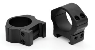 Warne Maxima Horizontal Permanent Attach Rings 1 in Low Matte (Picatinny/Weaver)