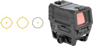 Holosun AEMS EVO Gold Dot 1X Enclosed Red Dot Sight, Black Anodized