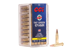 CCI TNT Green .17 HMR 16 Grain Hollow Point 50 Rounds Per Box