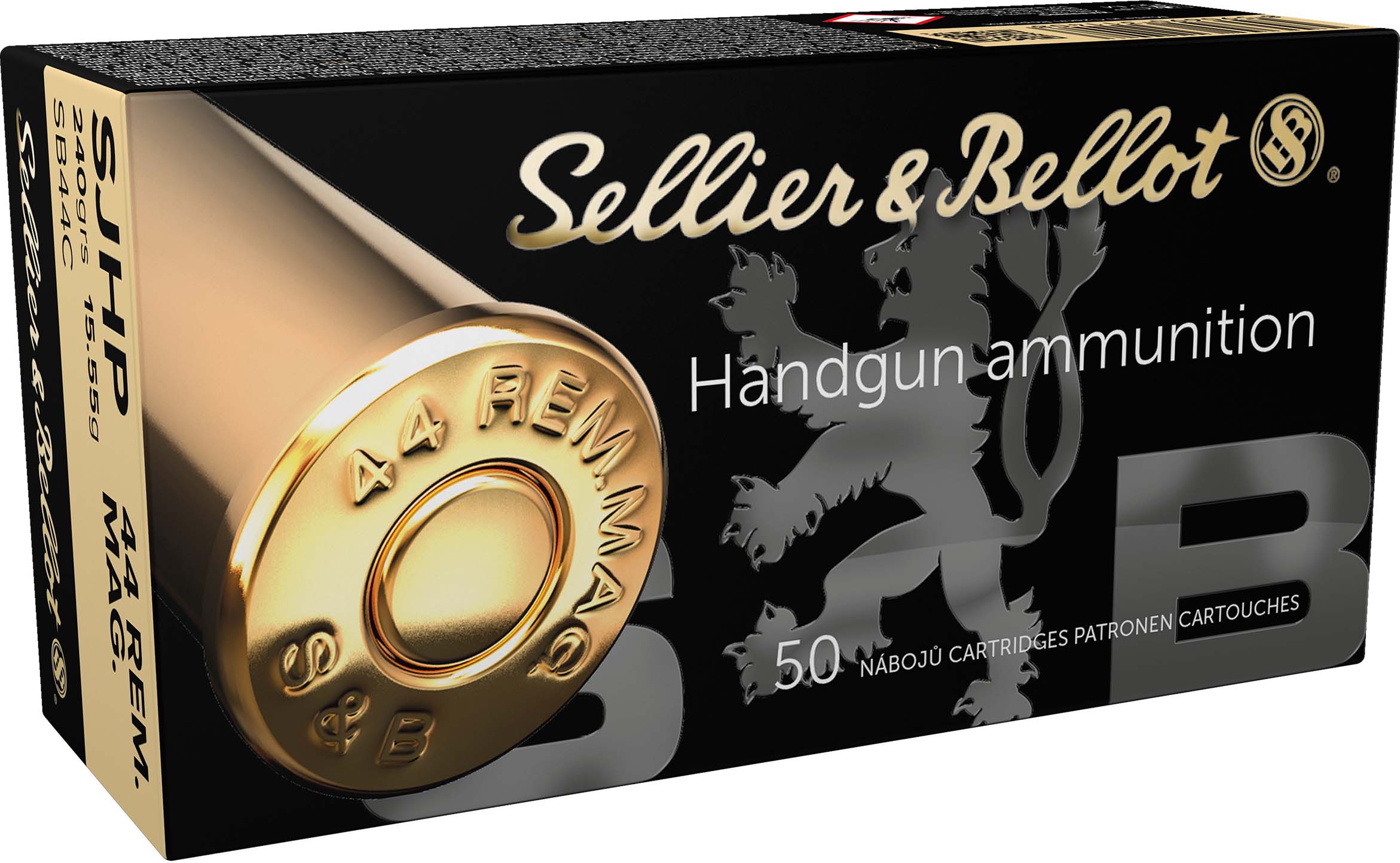 Sellier & Bellot .44 Magnum 240 gr Semi Jacketed Hollow Point Ammunition (50 Rounds)