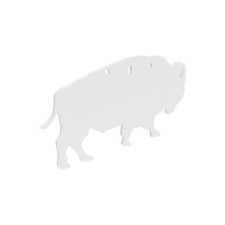 Birchwood Casey AR500 3/8" Silhouette Plate Target 3-Hole Bison