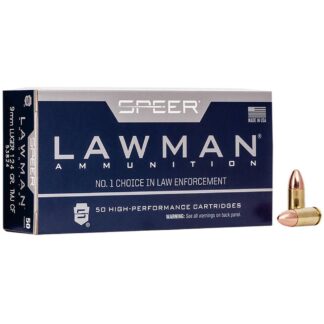Speer Lawman Cleanfire Handgun Ammunition 9mm Luger 124gr TMJ 1090 fps 50/ct