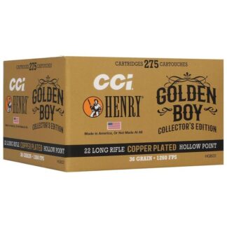 CCI Henry Golden Bullet .22 LR 36 gr Copper-Plated Hollow Point 1260 fps 275 Rounds