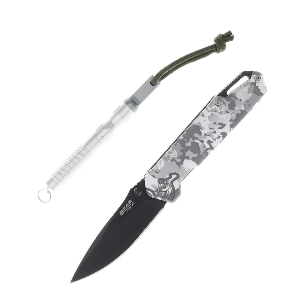 Bear & Son Cutlery Edge Brisk 1.0 3 in 440 Stainless Black-Coated Folding Knife
