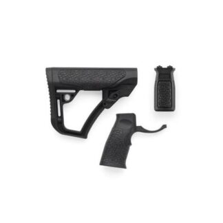 Daniel Defense Buttstock, Pistol Grip, and M-LOK Vertical Foregrip Combo, Black