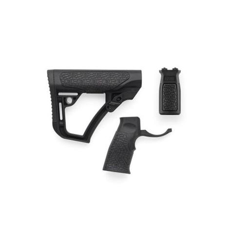 Daniel Defense Buttstock, Pistol Grip, and M-LOK Vertical Foregrip Combo, Black