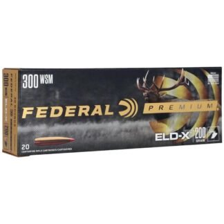 Federal Premium ELD-X .300 WSM 200 gr Polymer Tip Rifle Ammunition, 20 Rounds/Box
