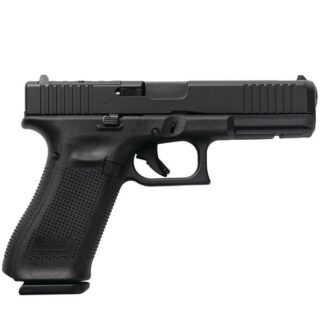 Glock V-Series Model 17 9mm Luger Semi-Auto 4.5 in RMR-Cut Black Cerakote, right side view