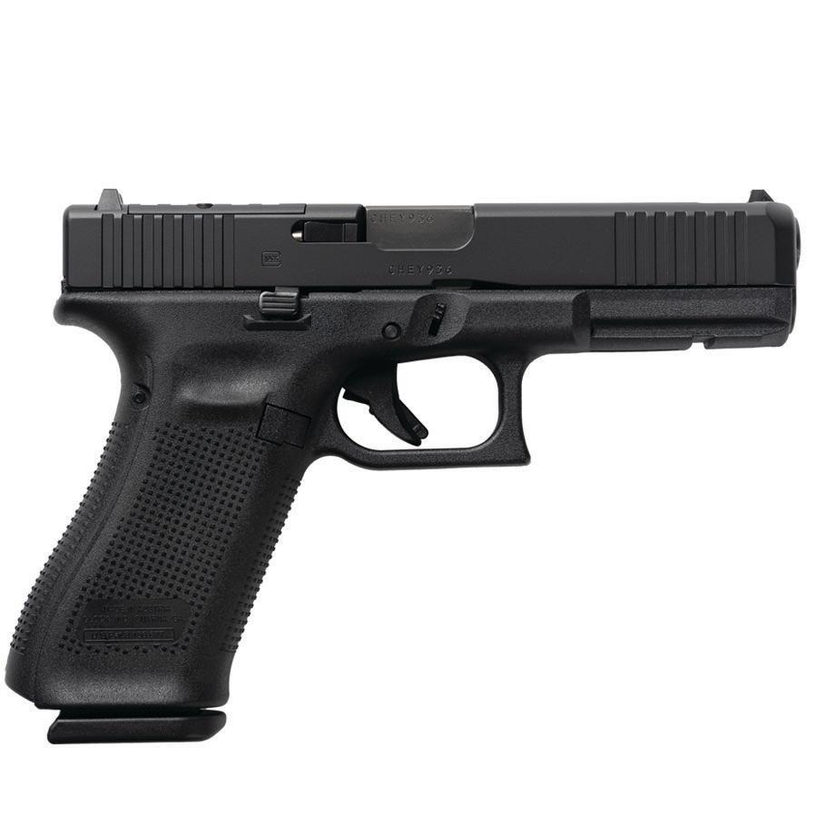 Glock V-Series Model 17 9mm Luger Semi-Auto 4.5 in RMR-Cut Black Cerakote, right side view