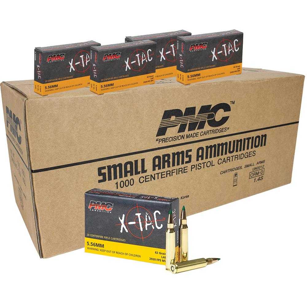 PMC X-Tac 5.56mm NATO Green Tip 62 gr FMJ Ammunition