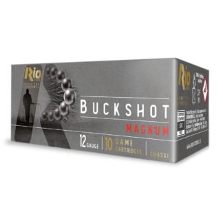 Rio Ammunition Royal Buck 15P 12 Gauge 3in Magnum Buckshot #00, 15 Pellets, 1200 fps