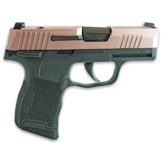 Sig Sauer P365-380 380 Auto 3.1 in Barrel Black Manual Safety Rose Sparkle Slide