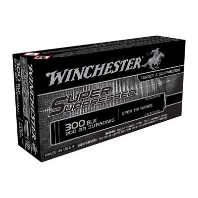 Winchester Super Suppressed .300 AAC Blackout 200 Grain Open Tip 20 Rounds