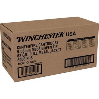 Winchester M855 5.56 NATO 62 gr Full Metal Jacket Green Tip 1000-Round Box