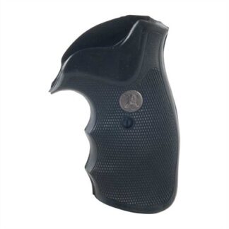 Pachmayr SN-GRD Decelerator Gripper Revolver Grip, Round Butt, Black