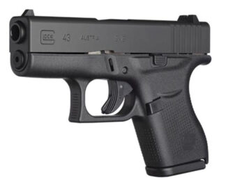 Glock 43 9mm Semi-Auto Striker-Fired Pistol, Black
