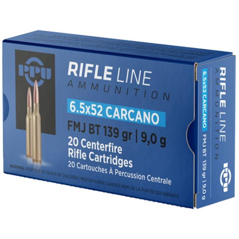 PPU Prvi Partizan 6.5x52mm Carcano 139 gr FMJ Boat Tail 20-Round Box