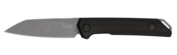Kershaw Mini Iridium 3.1in Fixed Blade Knife, D2 Steel, with Sheath, Black
