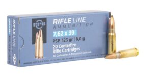 TR&Z Rifle Line 7.62x39mm 123gr PSP Pointed Soft Point Ammo, 20 Rounds Per Box