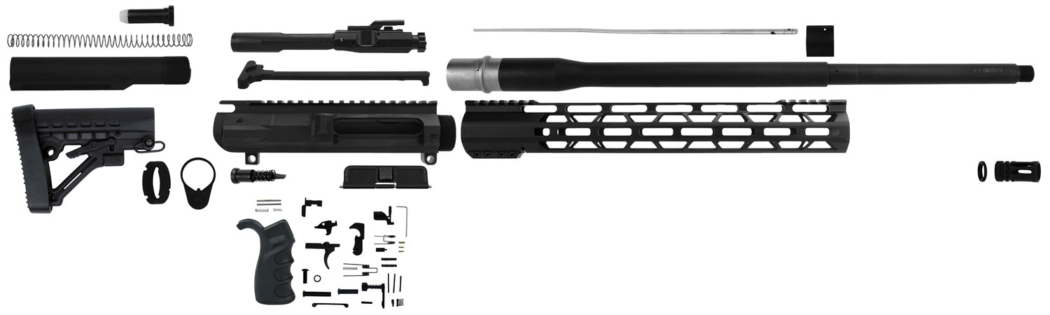 TacFire SS-RK6 6.5 Creedmoor 20in AR Build Kit, Black Nitride, 5/8x24