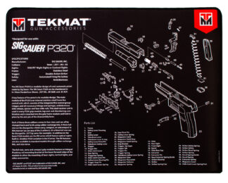 TekMat Ultra Cleaning Mat for Sig P320 15" x 20" with .25" Padding (Black/White)