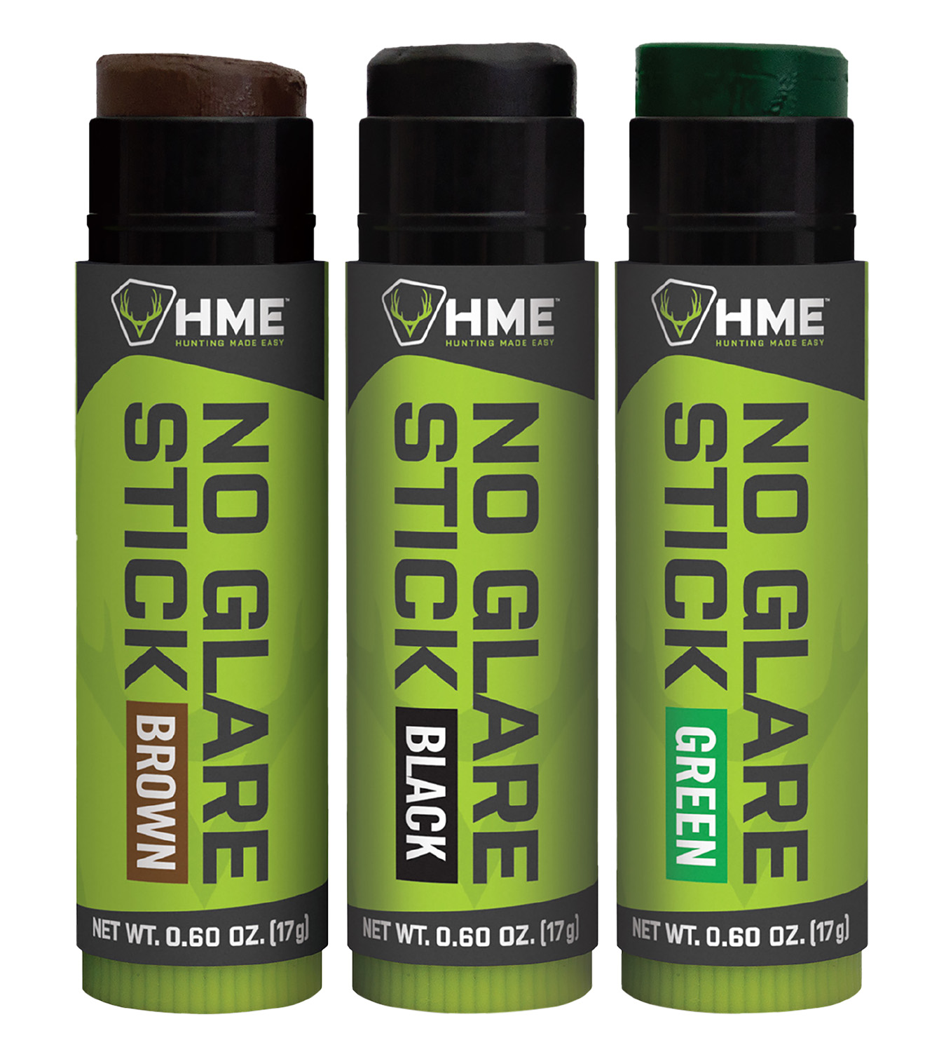 HME Stick Face Paint No Glare Black/Brown/Dark Green