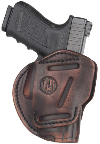 1791 Gunleather 3-Way Belt Loop Holster, Vintage Leather, Fits Glock 17