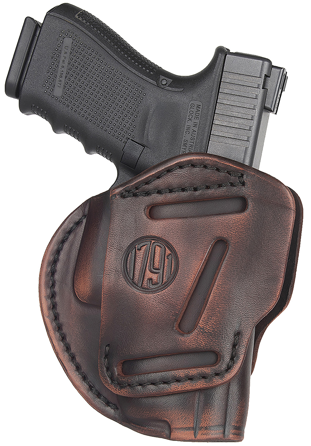 1791 Gunleather 3-Way Belt Loop Holster, Vintage Leather, Fits Glock 17