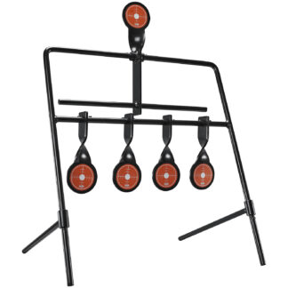 Champion Targets Rimfire Five Gong Auto Reset Target Standing, 5 Targets, Black/Orange