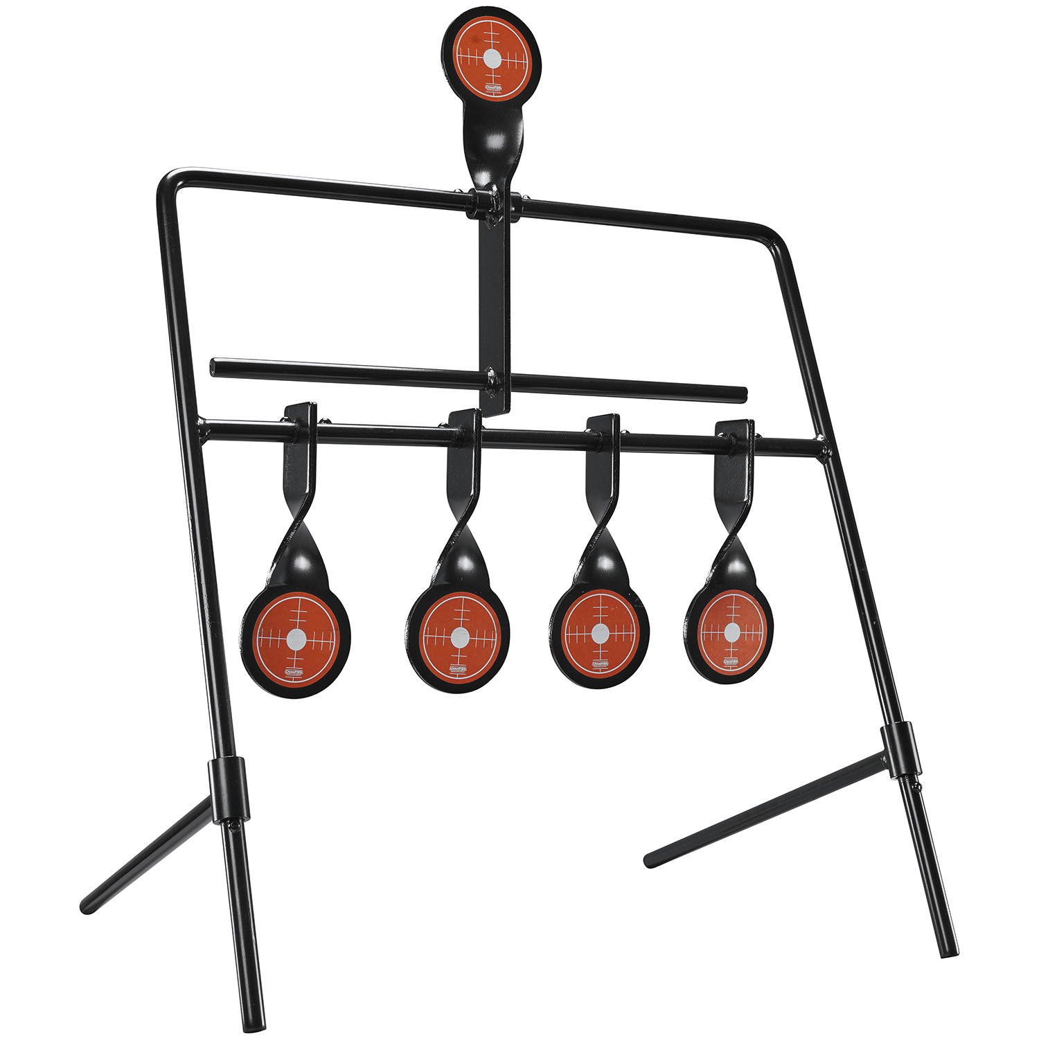 Champion Targets Rimfire Five Gong Auto Reset Target Standing, 5 Targets, Black/Orange
